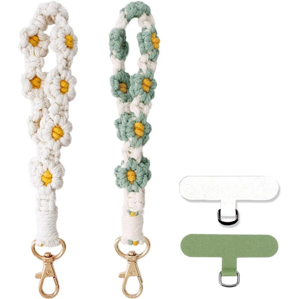 Multi-Functional Macrame Phone Lanyard with Tether Tab – Universal & Secure
